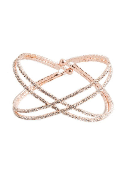 CRISSCROSS RHINESTONE BRACELET