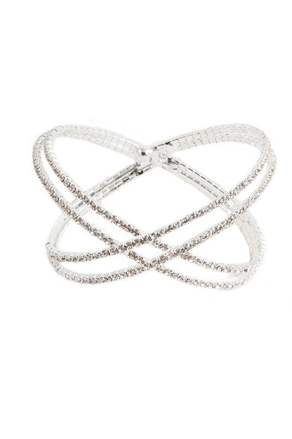 CRISSCROSS RHINESTONE BRACELET