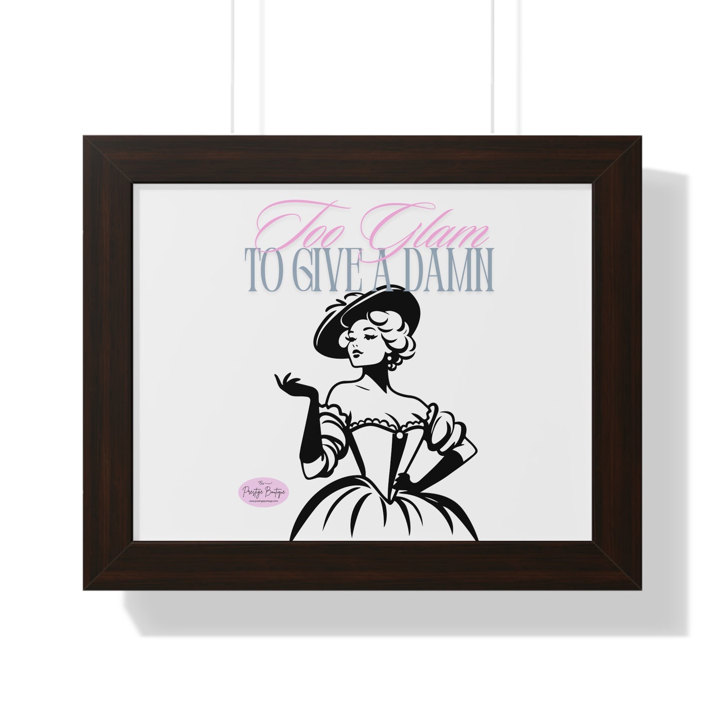 Too glam Framed Horizontal Poster