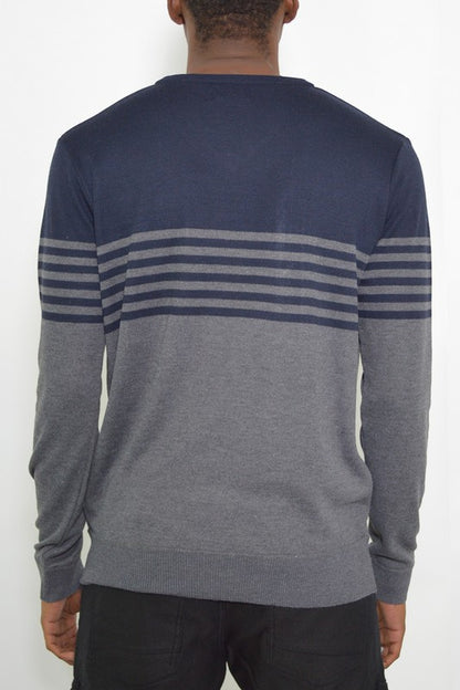 Men's Knit V-Neck Pullover Sweater