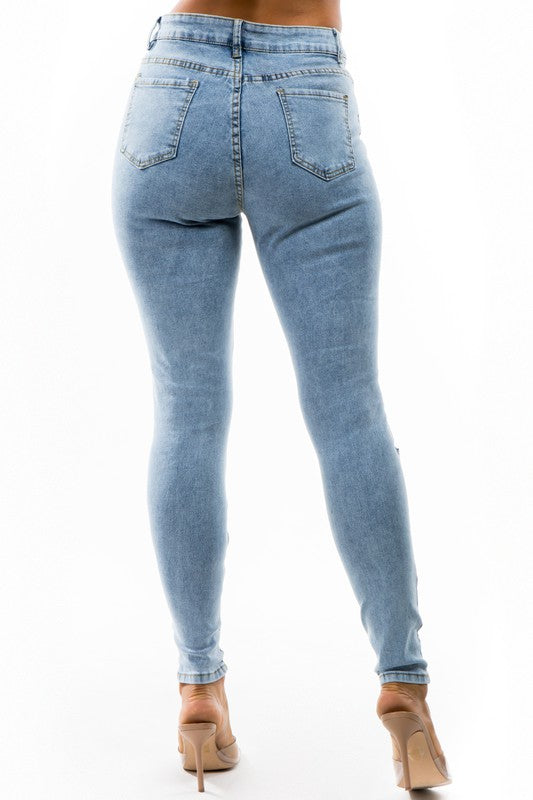 DENIM JEANS MULTI STRIP