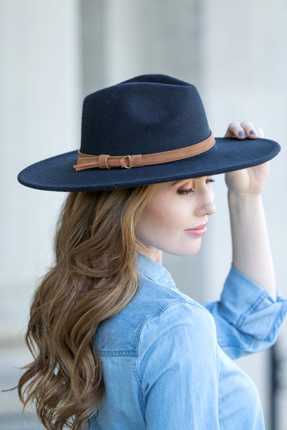 Wide Brim Panama Fedora Hat