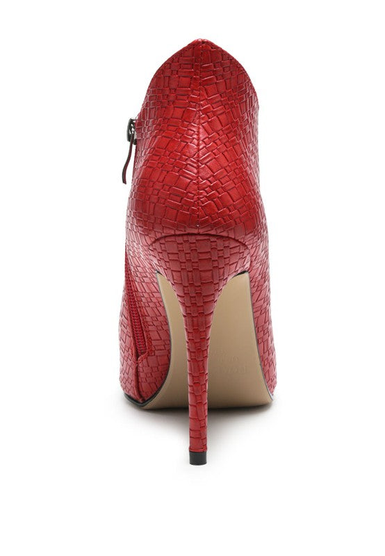 LOLITA WOVEN TEXTURE STILETTO BOOT