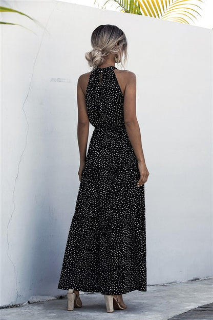 Women's Polka Dot Maxi Dress