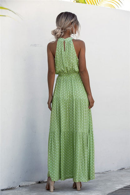 Women's Polka Dot Maxi Dress