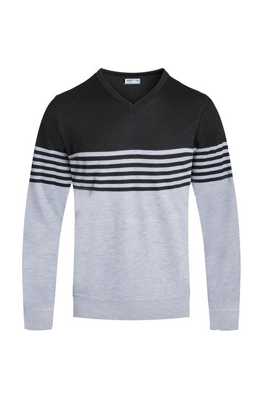 Men's Knit V-Neck Pullover Sweater