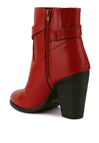 Leather Heeled Ankle Boots