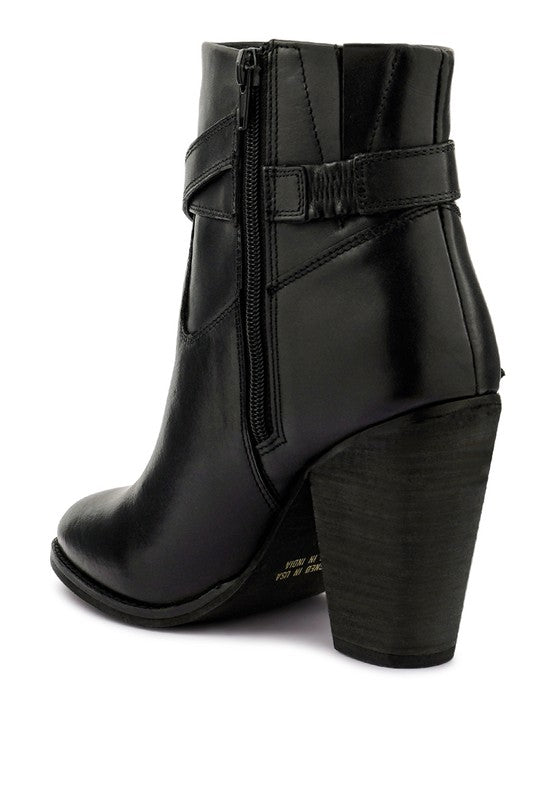 Leather Heeled Ankle Boots