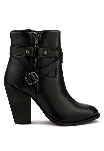 Leather Heeled Ankle Boots