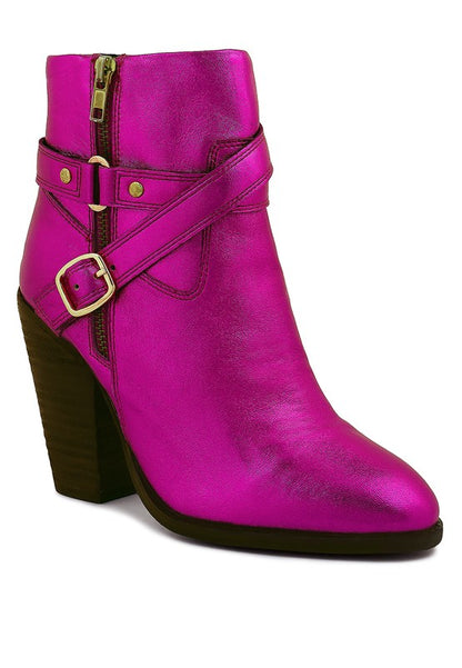 Leather Heeled Ankle Boots