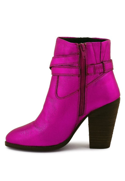 Leather Heeled Ankle Boots