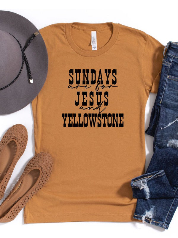 Sundays are for Jesus and Yellowstone Tee