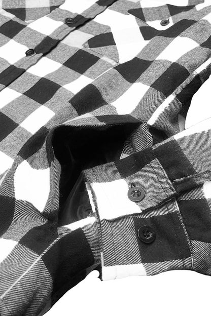 Mens Quilted Padded Flannel