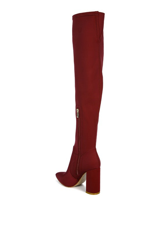 Schiffer High Block Heeled Long Boot