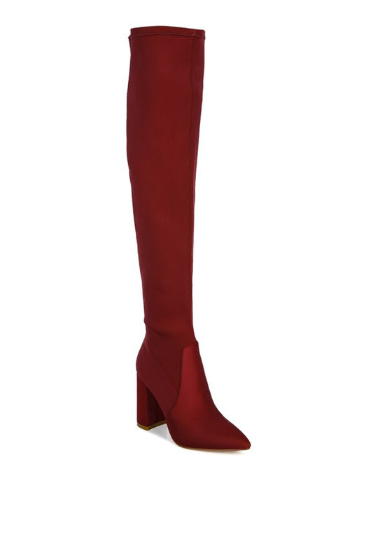 Schiffer High Block Heeled Long Boot