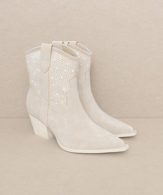 OASIS SOCIETY Cannes - Pearl Studded Western Boots