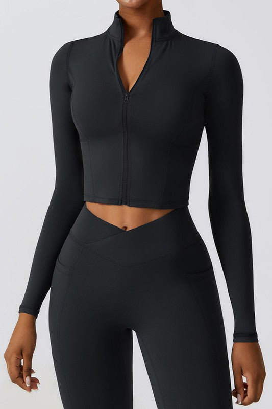 Quick-drying long sleeve yoga suit sports tops