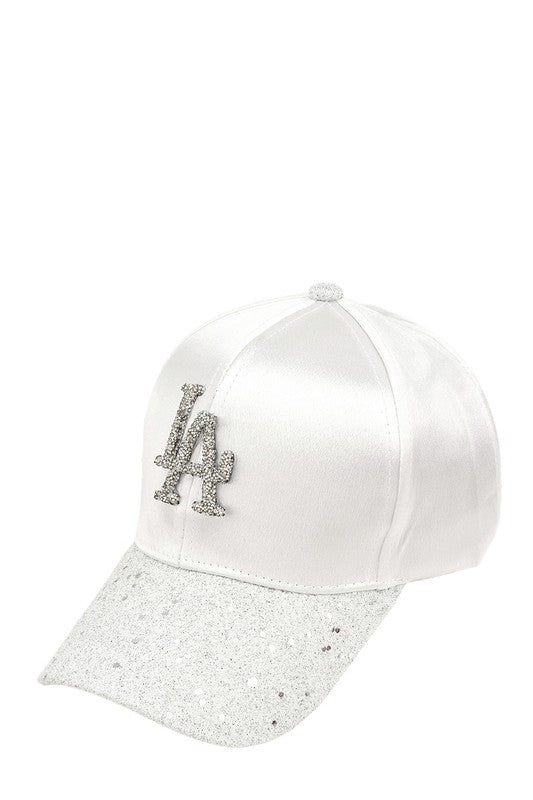 Rhinestone LA Charm Sparkle Baseball Cap