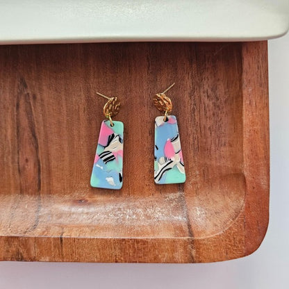 Mia Mini Earrings - 80's Pastel