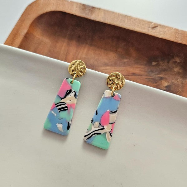 Mia Mini Earrings - 80's Pastel