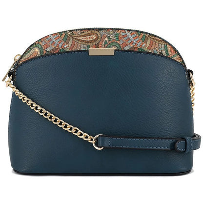 Paisley Accent Small Dome Crossbody Bag