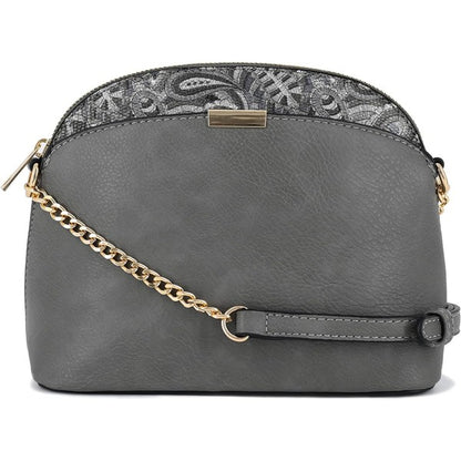 Paisley Accent Small Dome Crossbody Bag