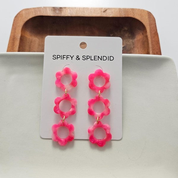 Delilah Earrings - Hot Pink