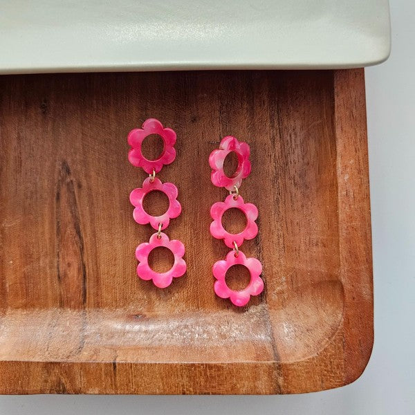 Delilah Earrings - Hot Pink