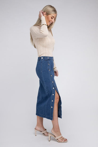 Midi Denim Skirt