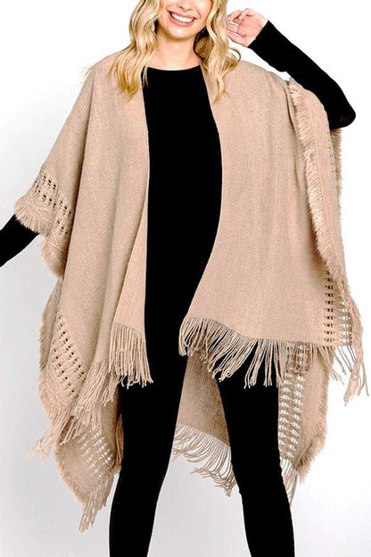 Fringe Knit Winter Cardigan