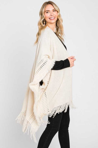 Fringe Knit Winter Cardigan