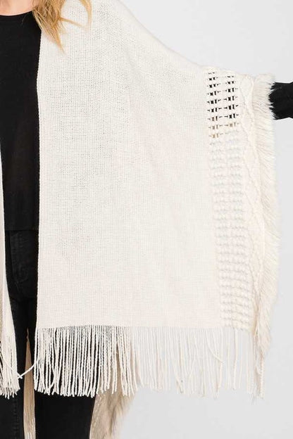 Fringe Knit Winter Cardigan