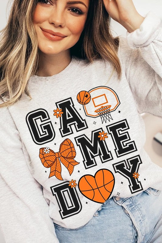 Basketball Game Day Graphic Fleece Sweatshirt