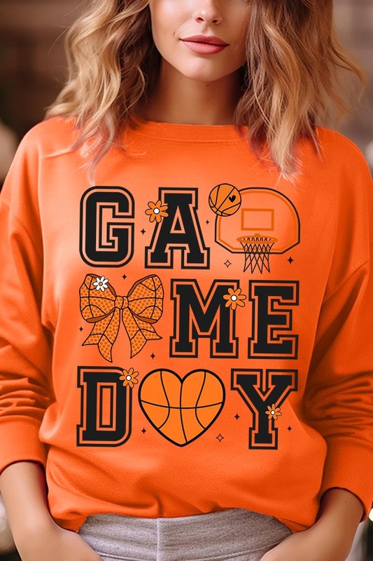 Basketball Game Day Graphic Fleece Sweatshirt