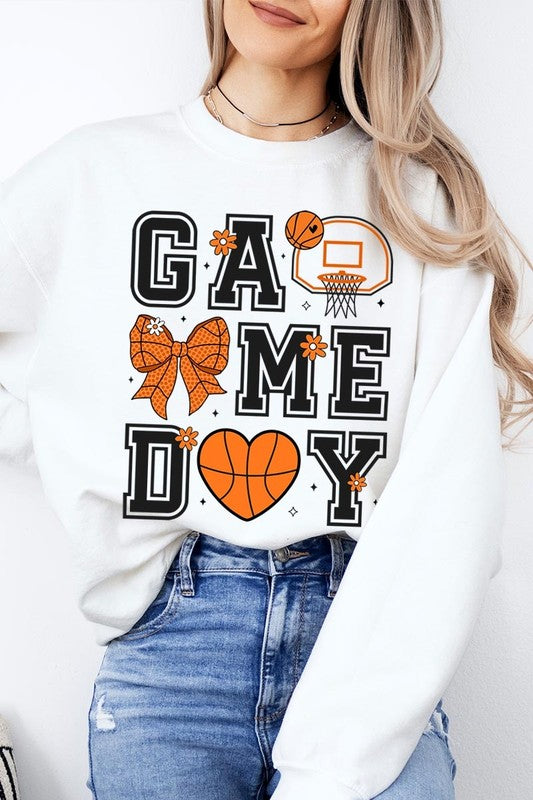 Basketball Game Day Graphic Fleece Sweatshirt