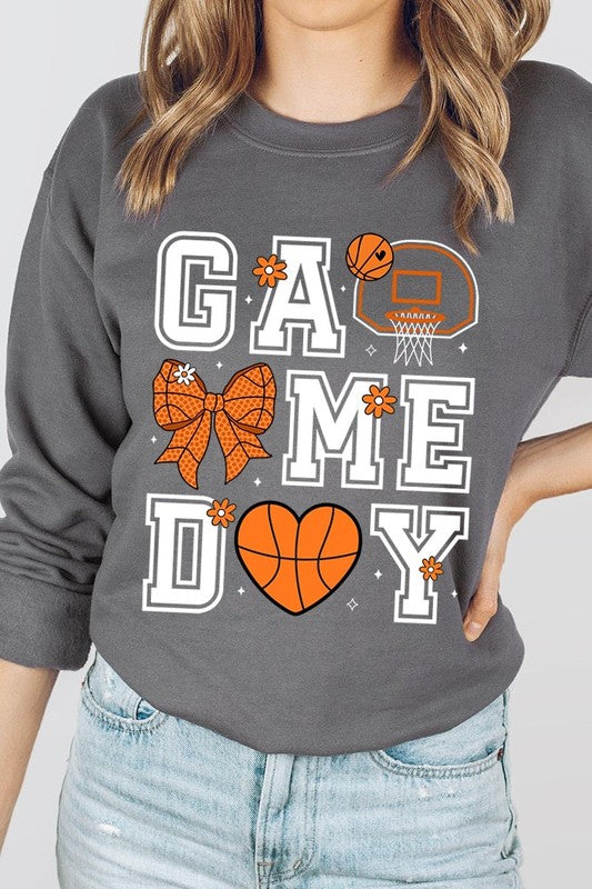 Basketball Game Day Graphic Fleece Sweatshirt