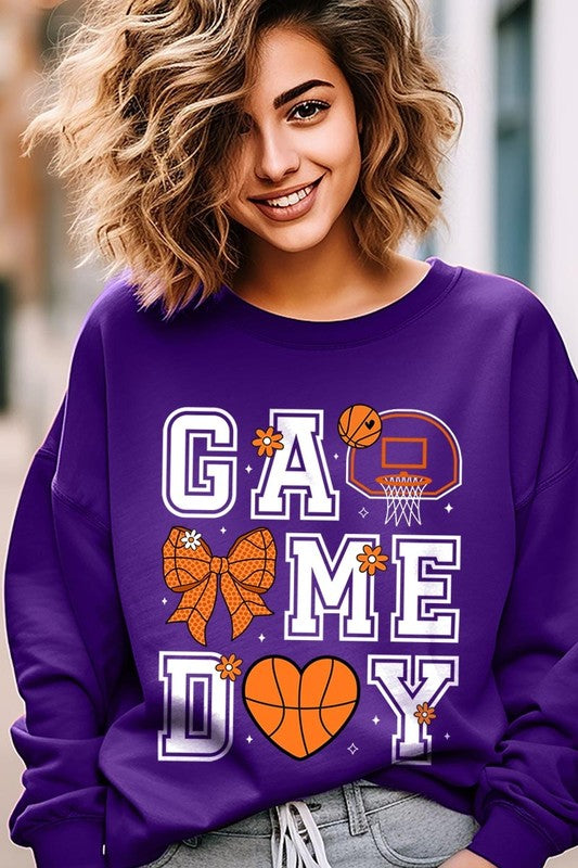 Basketball Game Day Graphic Fleece Sweatshirt