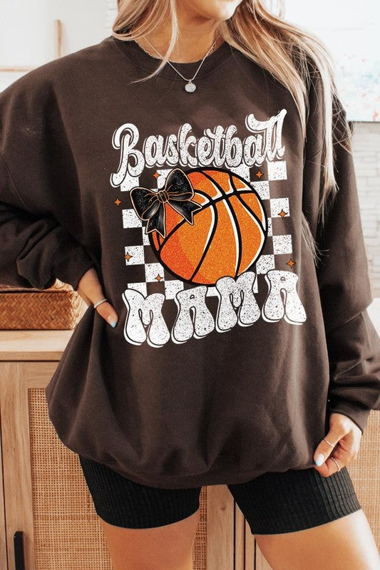 Basketball Mama Graphic Fleece Sweatshirt