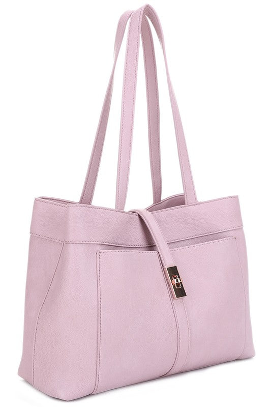 Twist Lock Flap Satchel