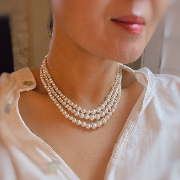 Perfect Pearl Strands Necklace