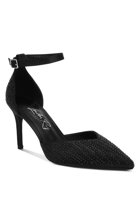 Pearls & Sequins Embellished sandal heel for women