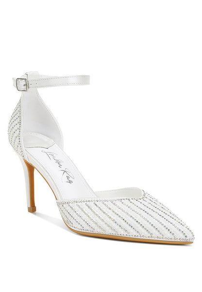 Pearls & Sequins Embellished sandal heel for women