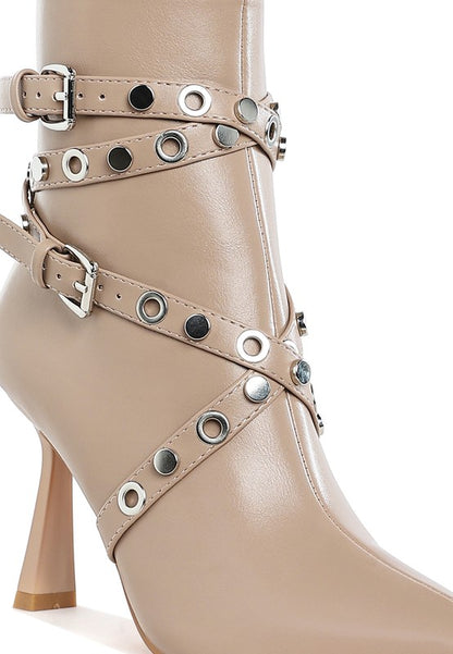 Jaunts Eyelets & Studs Harness Ankle Boots