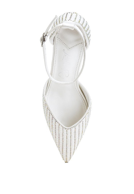 Pearls & Sequins Embellished sandal heel for women