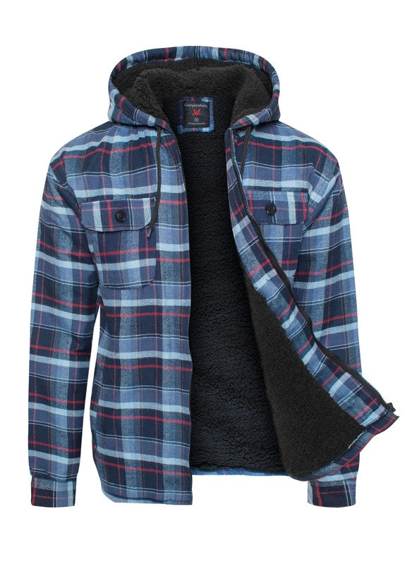 Men's Flannel Sherpa Lining Jacket