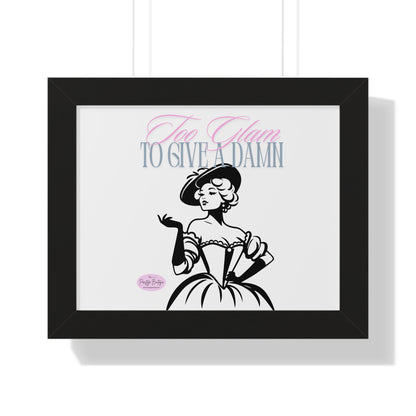 Too glam Framed Horizontal Poster