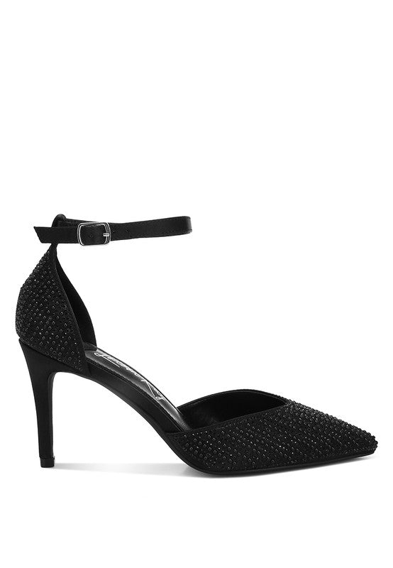 Pearls & Sequins Embellished sandal heel for women