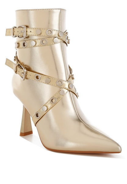 Jaunts Eyelets & Studs Harness Ankle Boots