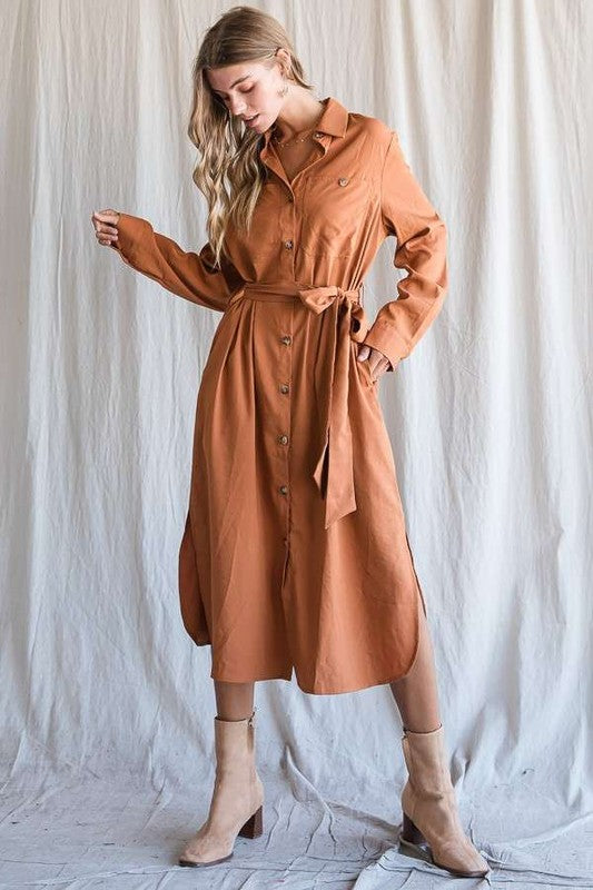 Button down shirt dress