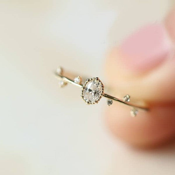 This dainty Elegant gold ring will stun! Need a gift idea for your daughter, wife, mother, or friend? Found it! 